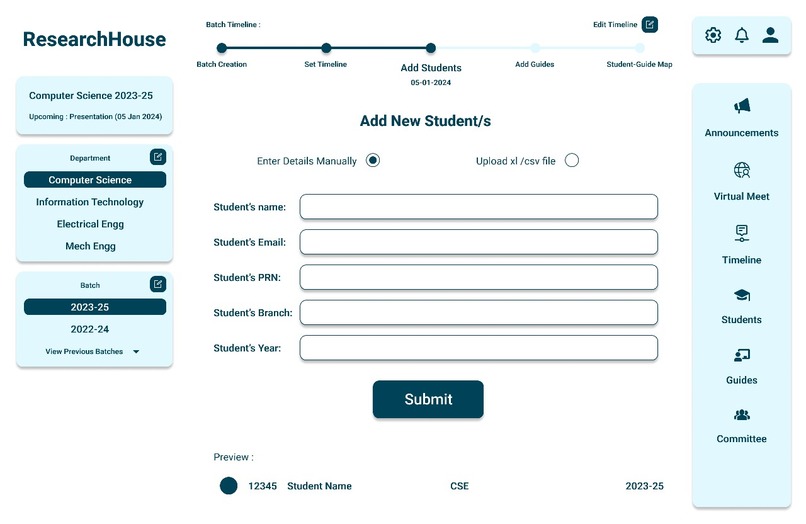 Post Graduation Dissertation Management  & Monitoring System – screenshot 4