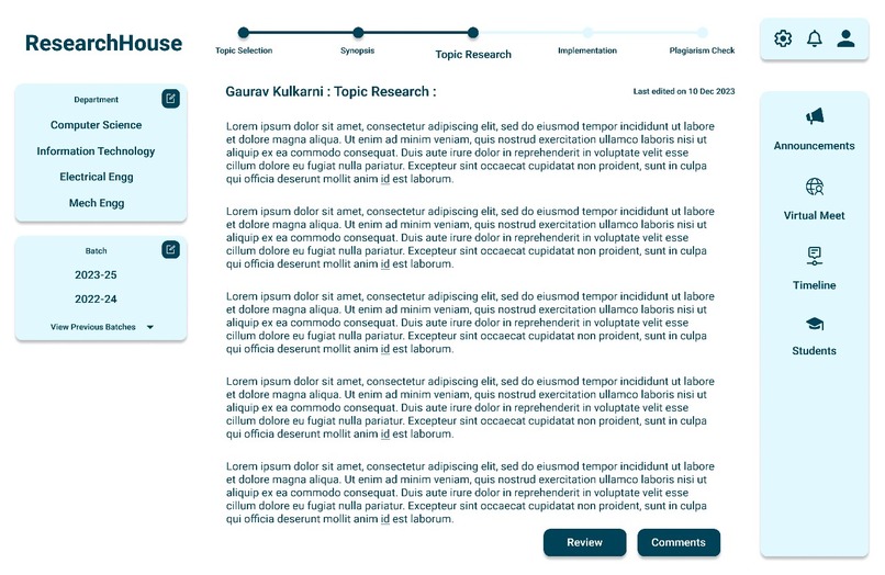 Post Graduation Dissertation Management  & Monitoring System – screenshot 8