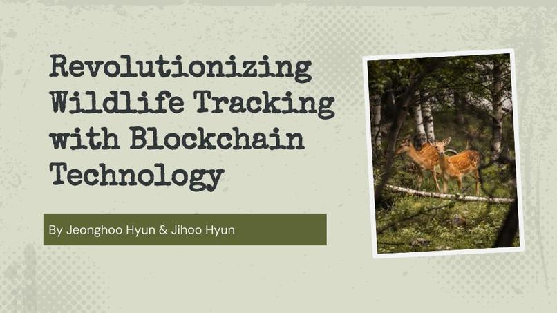 Revolutionizing Wildlife Tracking with Blockchain Technology – screenshot 1