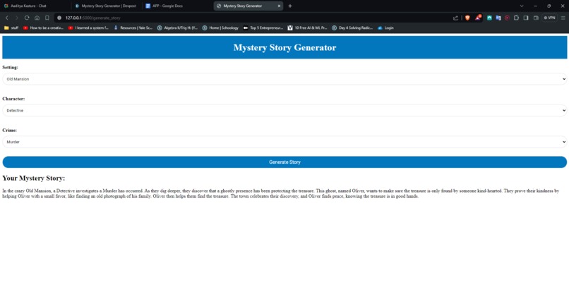 Mystery Story Generator – screenshot 1