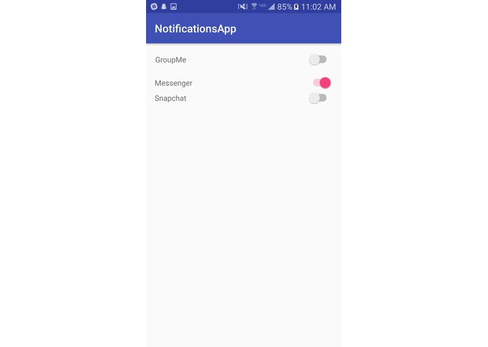 NotificationsApp – screenshot 1