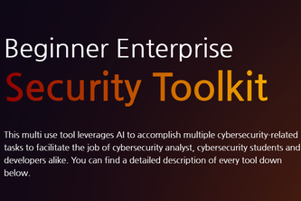 Beginner Enterprise Security Toolkit